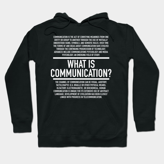 Communication Defined Hoodie by Hidden Verb